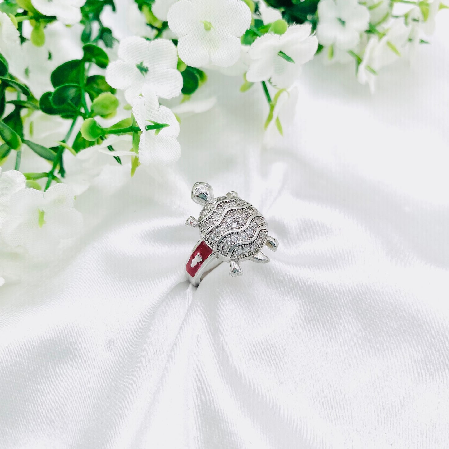Women Tortoise Silver Ring WRI175