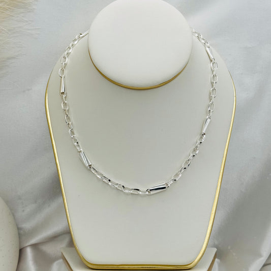 Figarucci link chain Necklace in 925 Sterling Silver MCH03