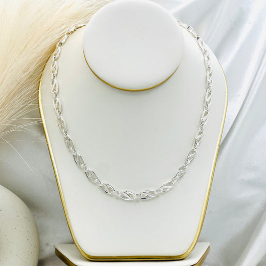 Crossclip Link Necklace in 925 Sterling Silver MCH13