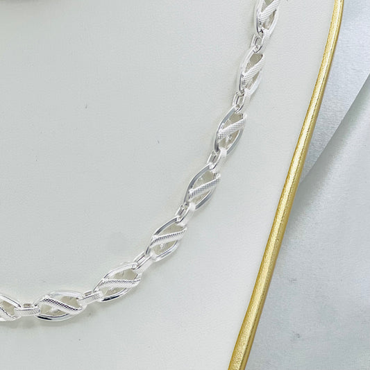 Crossclip Link Necklace in 925 Sterling Silver MCH13