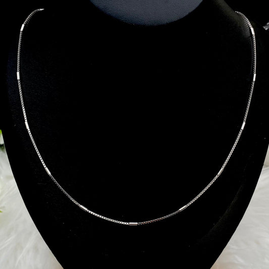 Women Cylindrical Silver chain WCS03