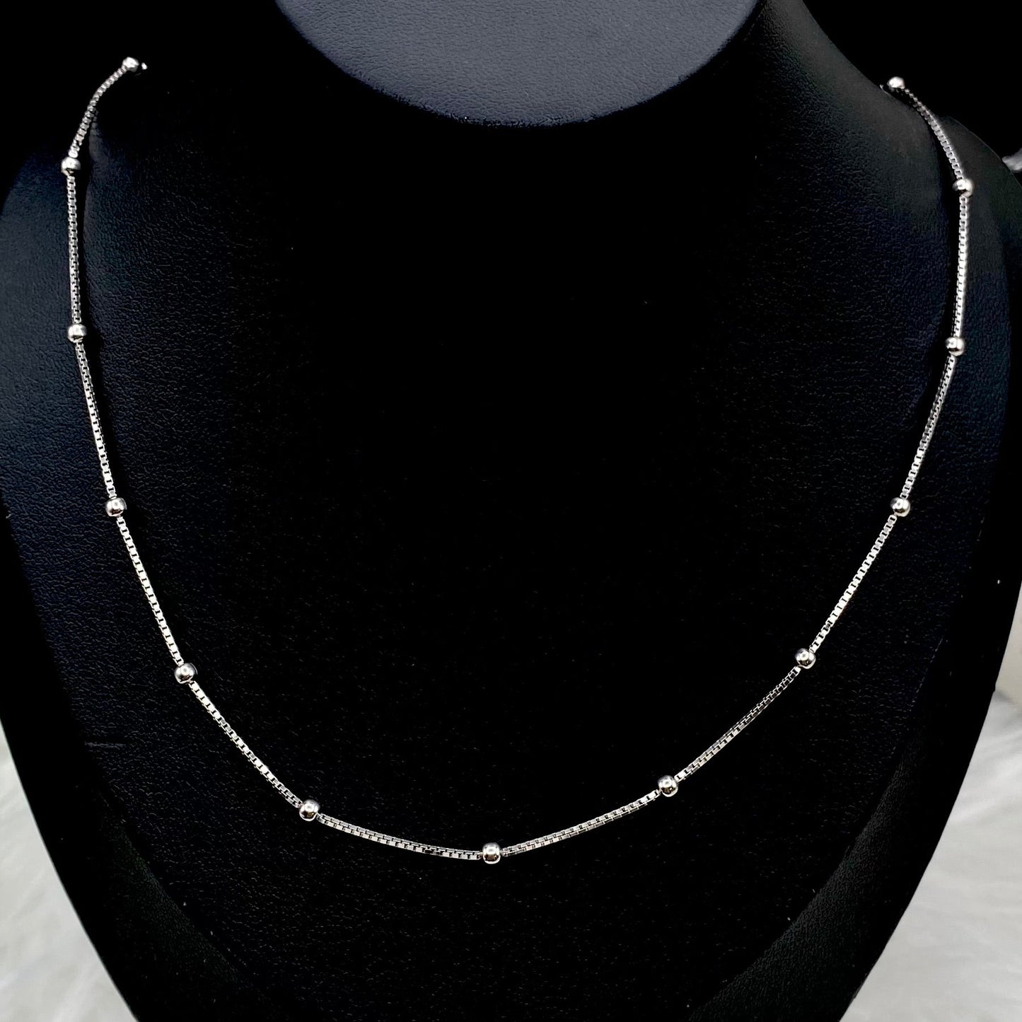 Women Silver Beads Chain WCS06