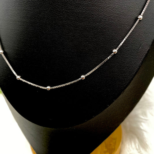 Women Silver Beads Chain WCS06