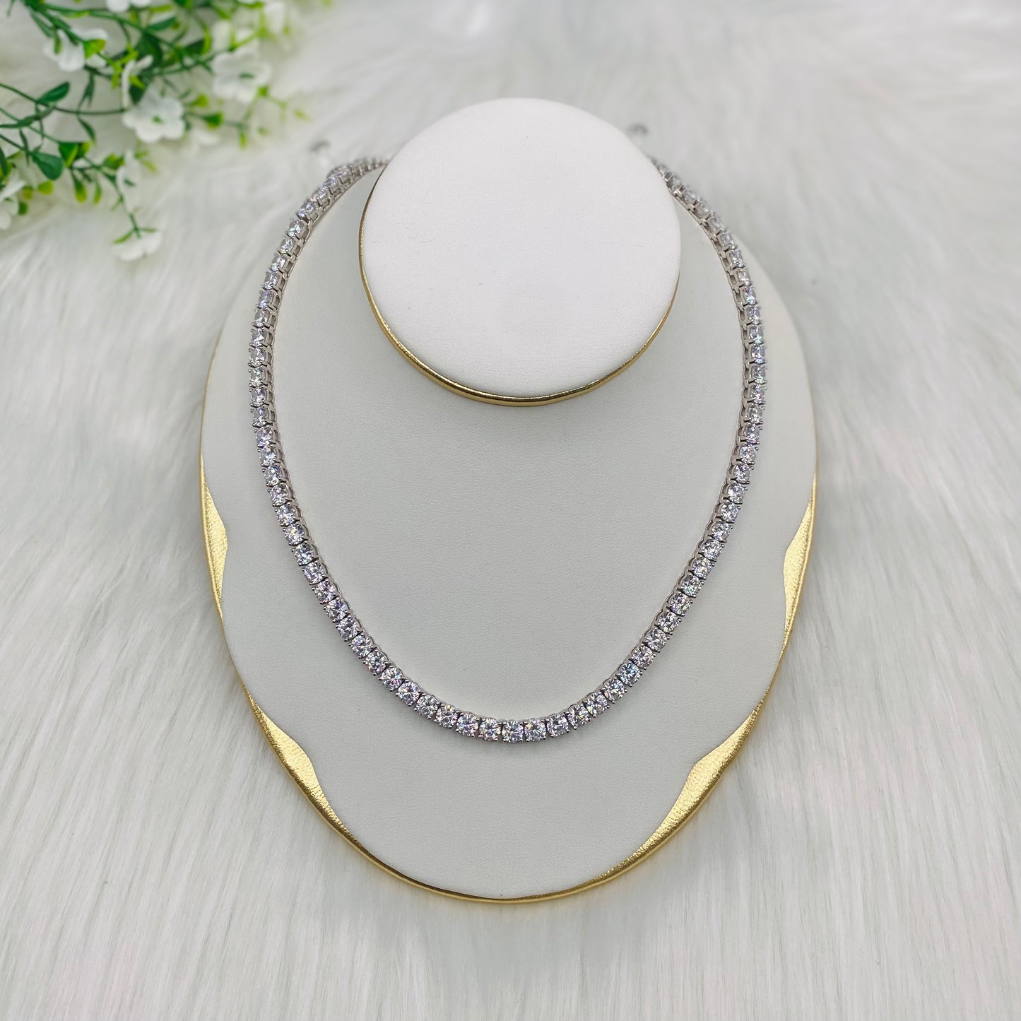 Silver Tennis Necklace  UTN10
