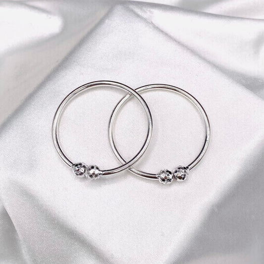 Silver Beads Kids Bangle Silver BKS21