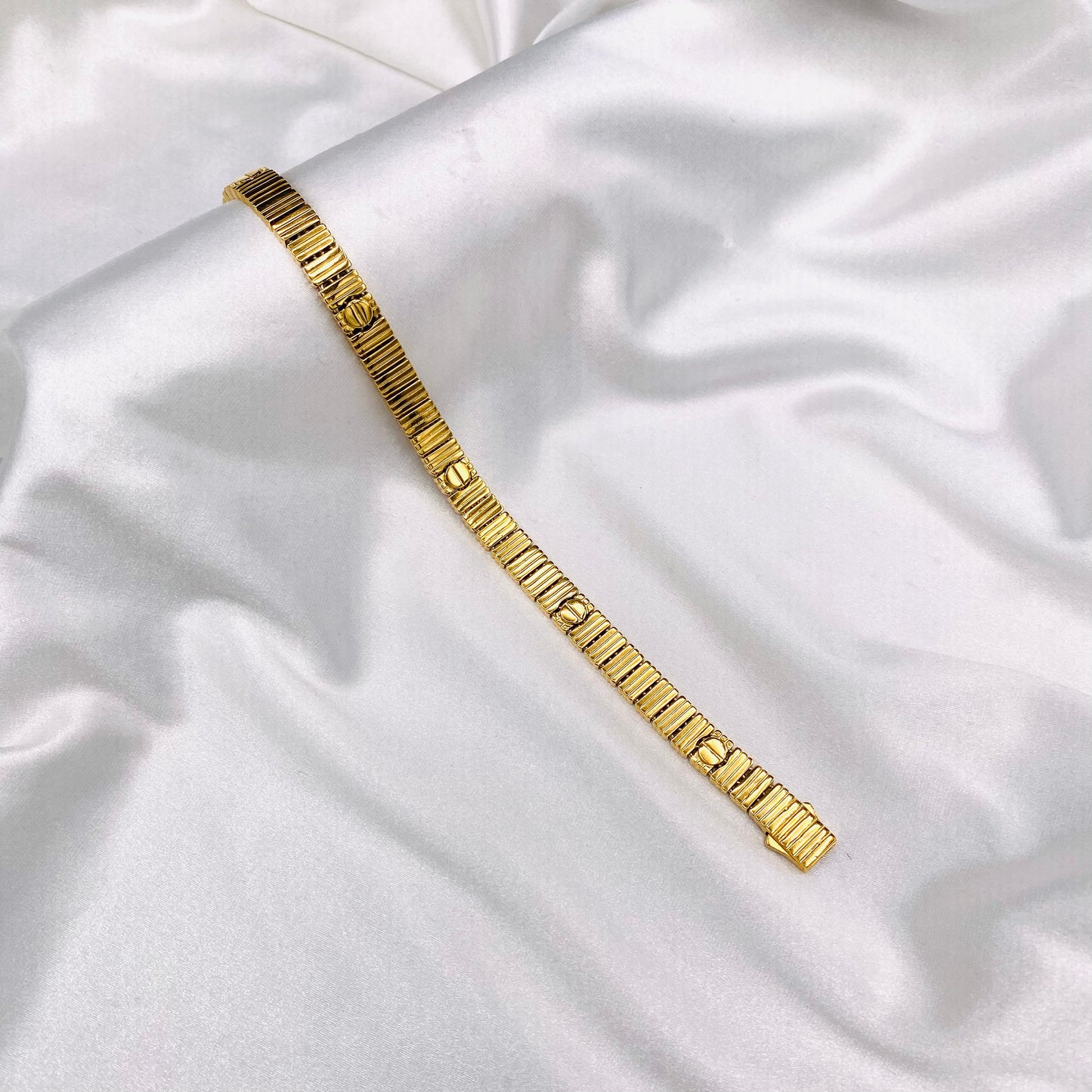 Cartierr Sterling Silver 925 Bracelet with 24 kt Gold Plating USB02
