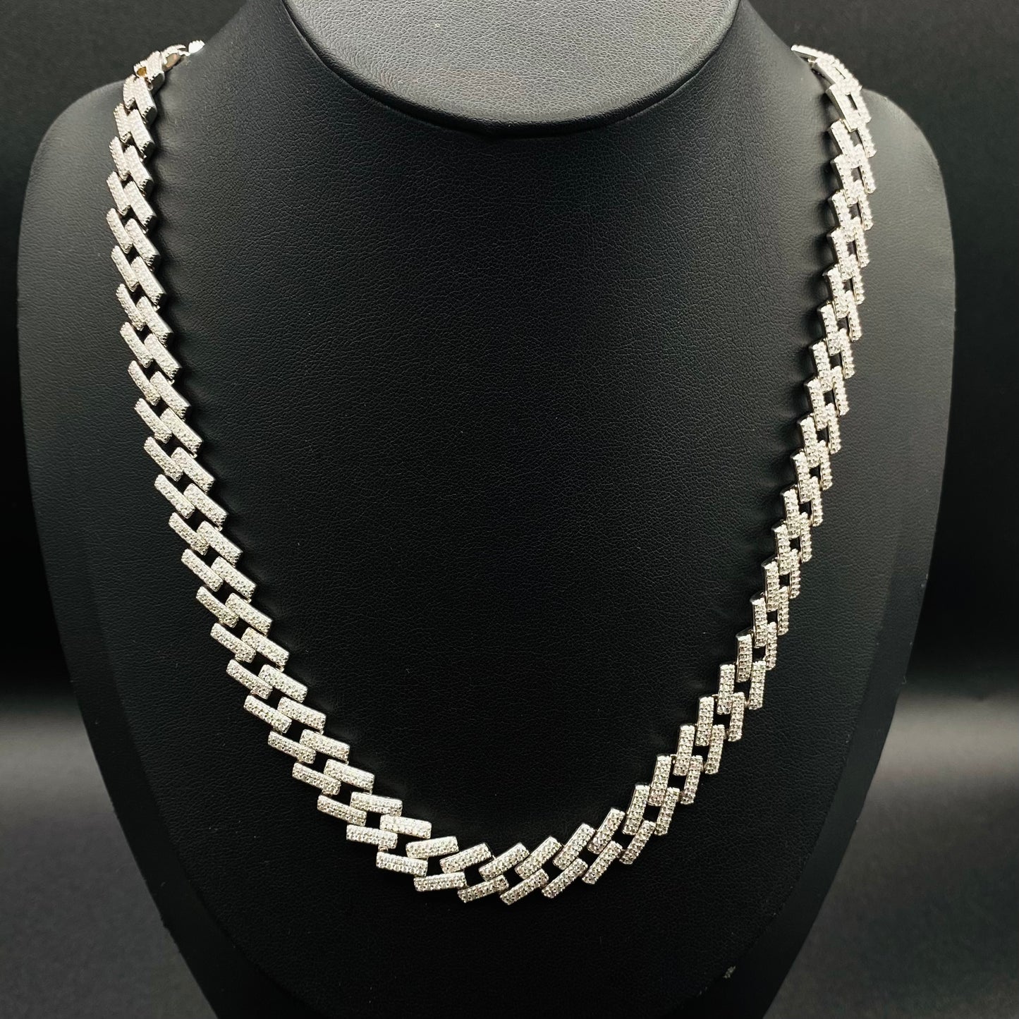 Mens 925 Sterling Silver Icedout Chain MCI10