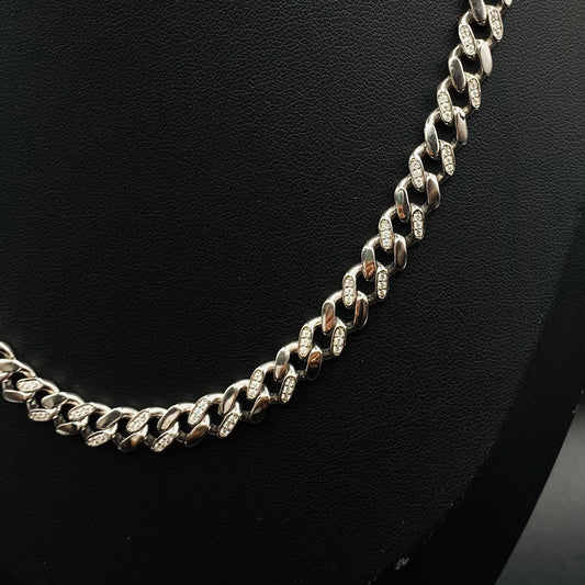 Mens 925 Sterling Silver Icedout Chain MCI11