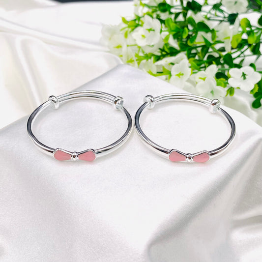 Pink Bow Baby Pure Silver 999 Adjustable Bracelet BKP01