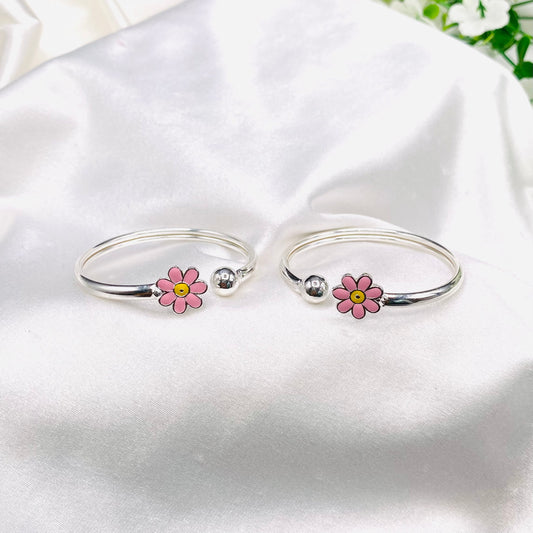 Sunflower Charm Kids Bangle 925 Sterling Silver BKS13
