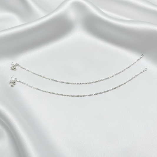 Pure Silver Twisted Anklet WAS34