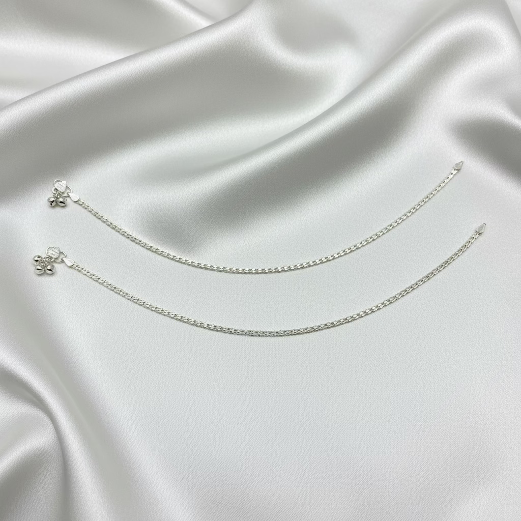 Pure Silver Highway Chain Anklet WAS35