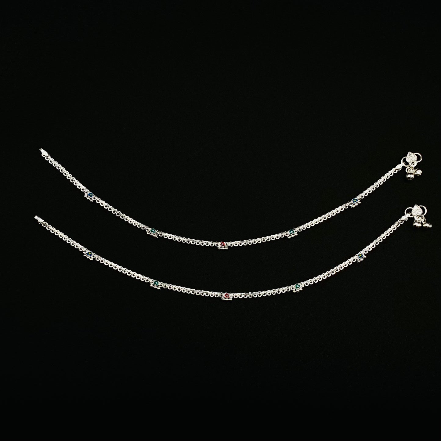Pure Silver Anklet with Ghungroo WAS41