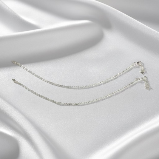 Pure 925 Silver Anklet with Ghungroo WAS44