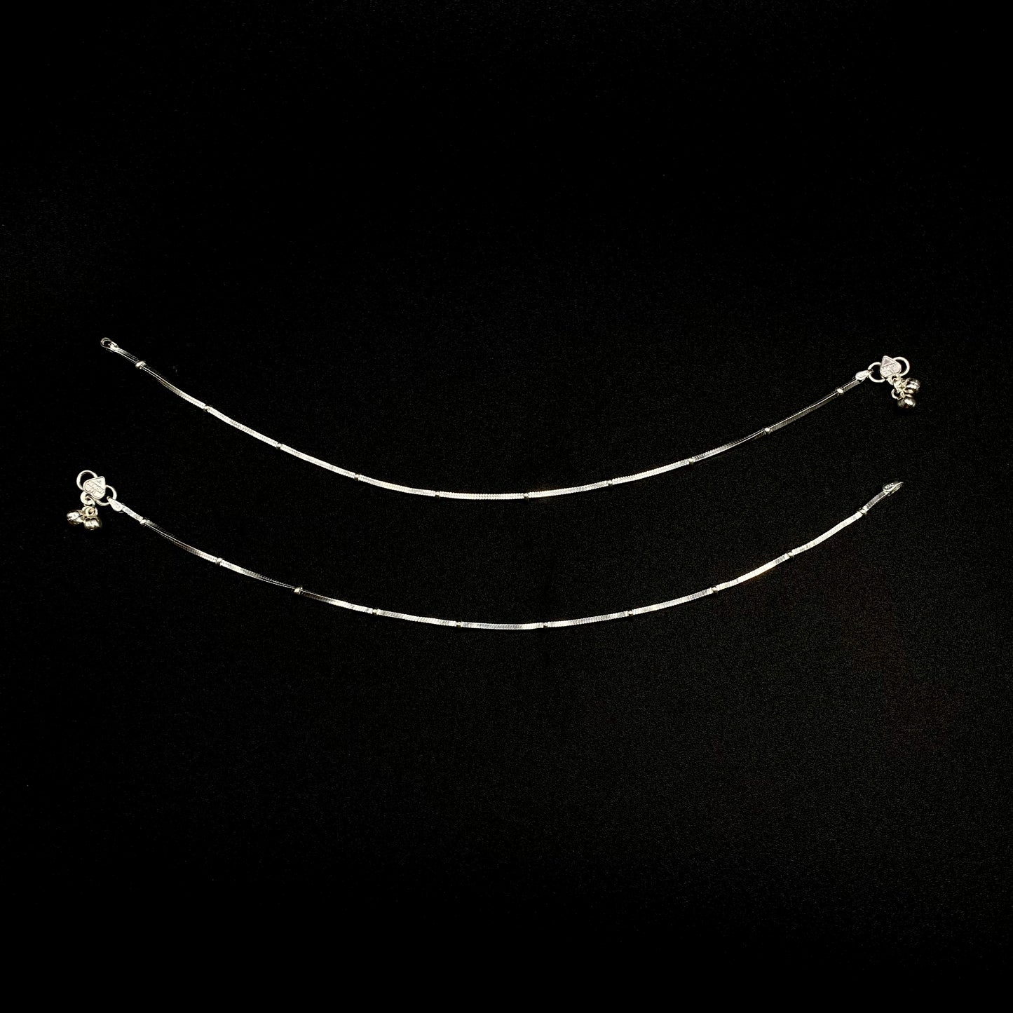 Pure Silver Anklet with Ghungroo WAS48
