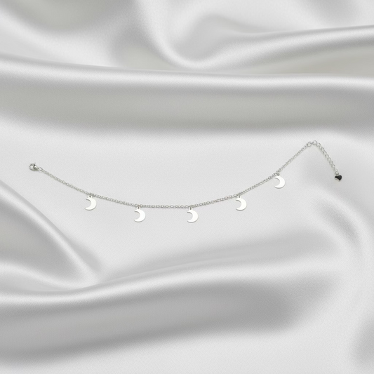 Moon Sterling Silver Anklet WAI07 (SINGLE)