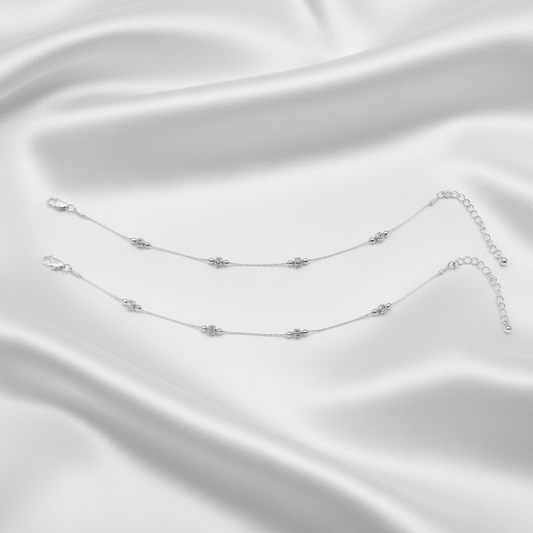 Pure Silver Anklet with Ghungroo WAS50