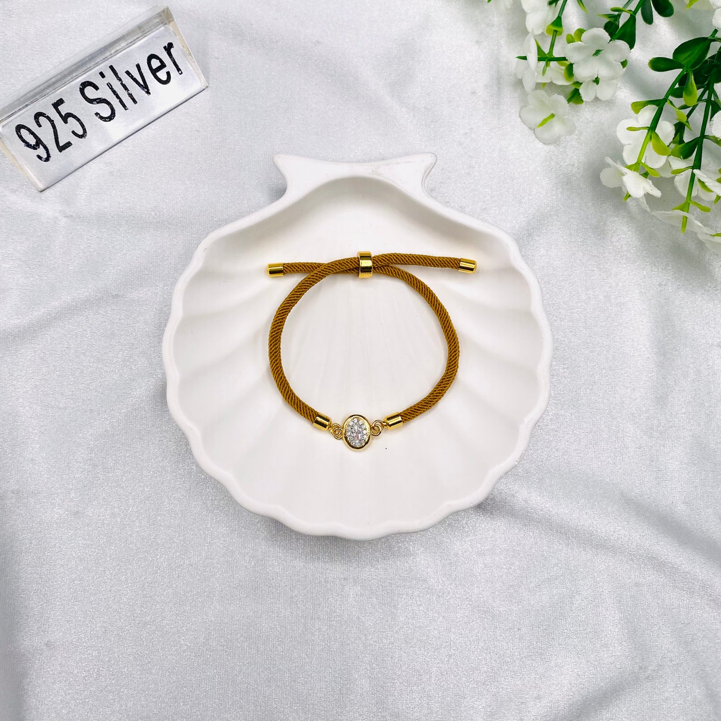 Swarovski Silver 925 Permanent Rakhi with 22ct Gold plating SRT20