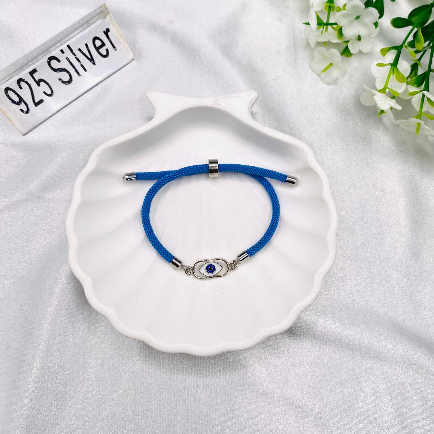 Evil Eye Silver 925 Permanent Rakhi with 22ct Gold plating SRT21