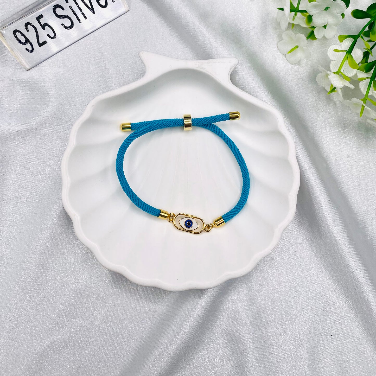 Evil Eye Silver 925 Permanent Rakhi with 22ct Gold plating SRT21