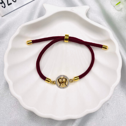 Shiva Trishool CZ Silver 925 Permanent Rakhi with 22ct Gold plating SRT27