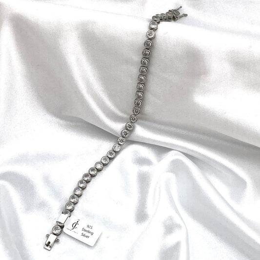 WBT01 Women Tennis Bracelet With American Diamonds Sterling Silver In Canada