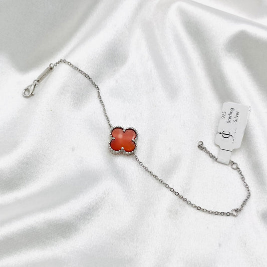Women Red Van Cleef Bracelet In Sterling Silver WBV04