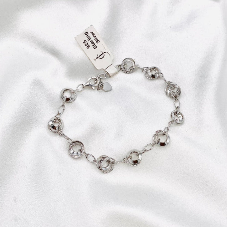 WBI03 Italian Silver Bracelet Circle Style in 925 In Canada